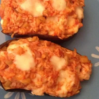 Melanzane ripiene di riso