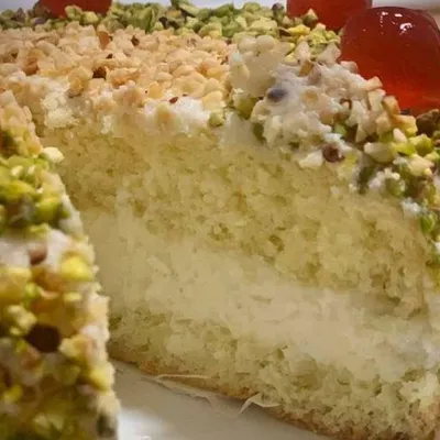Torta Fedora: Tripudio di ricotta, mandorle e granella di pistacchio