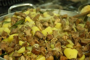 Coratella di agnello con le patate