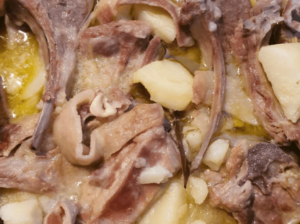 Agnello aggrassato con le patate