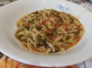 Pasta con i tenerumi o pasta con i taddi di cucuzza