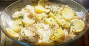 Pesce stocco con le patate in bianco (pisci stoccu a tuttu dintra chî patati