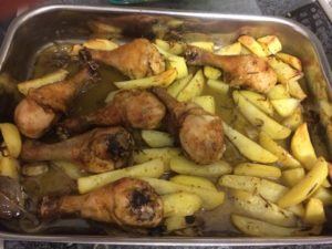Cosce di pollo al forno alla siciliana