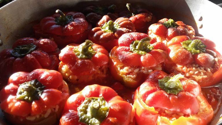 Peperoni ripieni di riso
