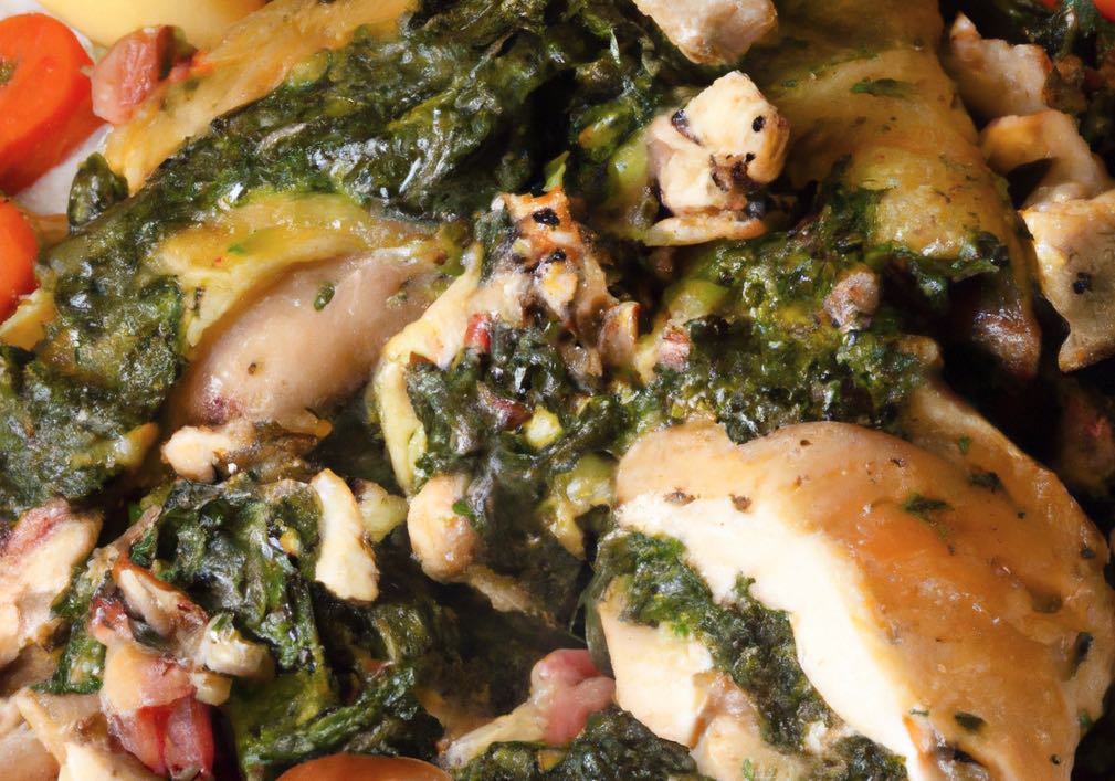 Arrotolato di pollo con spinaci